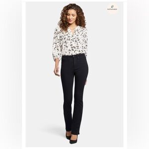 NWT NYDJ Billie Mini Bootcut Jeans In Sure Stretch® Denim With High Rise Black